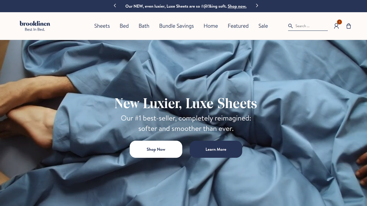 Linen & Loft Shop project screenshot