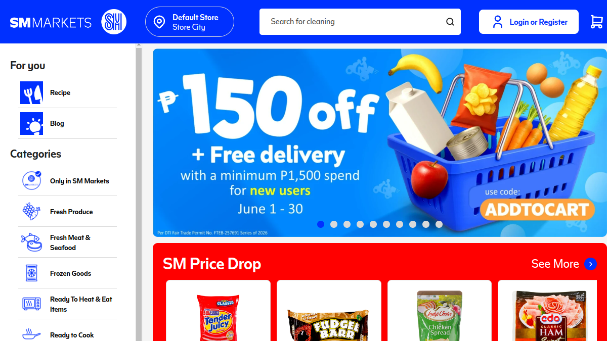 Metro Fresh Grocer project screenshot