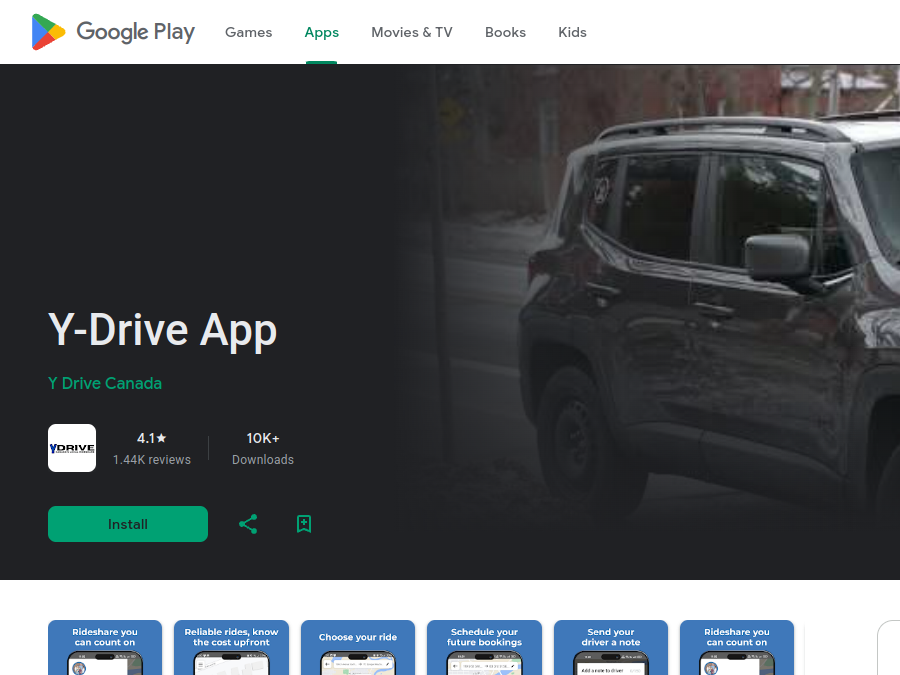 Y-Drive App project screenshot